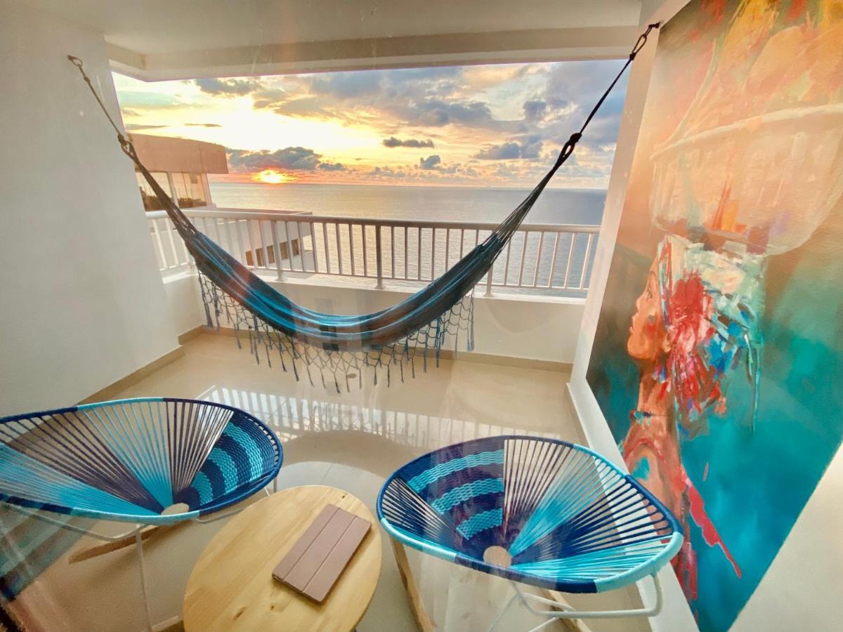 Palmetto Bocagrande Oceanfront Apartment Cartagena ภายนอก รูปภาพ