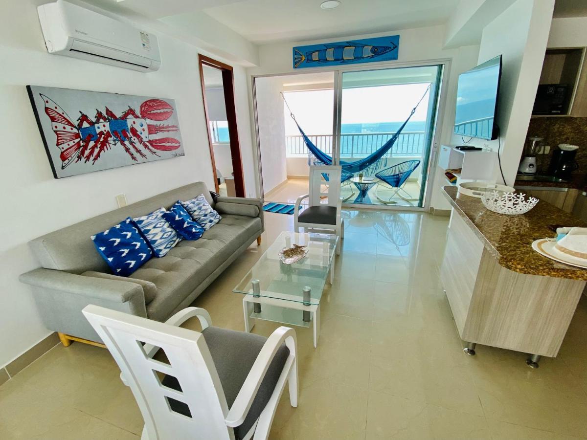 Palmetto Bocagrande Oceanfront Apartment Cartagena ภายนอก รูปภาพ